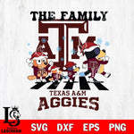 Texas A&M Aggies Family Bluey Christmas Svg Eps Dxf Png File, Digital Download