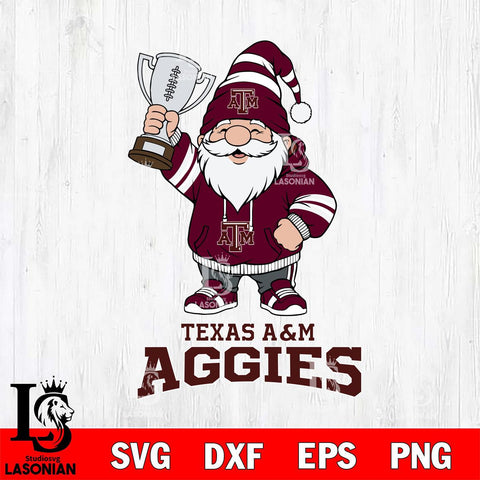 Texas A&M Aggies Gnome Champion File Cut, NCAA SVG, Digital Download , Criucut , Silhouette