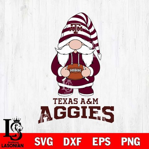 Texas A&M Aggies Gnome Football File Cut, NCAA SVG, Digital Download , Criucut , Silhouette
