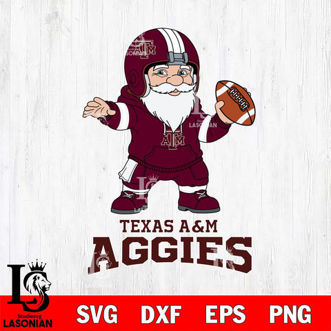 Texas A&M Aggies Gnome football player File Cut, NCAA SVG, Digital Download , Criucut , Silhouette