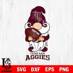 Texas A&M Aggies Gnomes Christmas football Svg Eps Dxf Png File, Digital Download, Instant Download