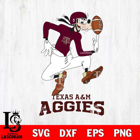 Texas A&M Aggies Goofy Circus Football SVG DXF EPS PNG FILE,NCAA svg ,Football Digital Download,Instant Download, Silhouette