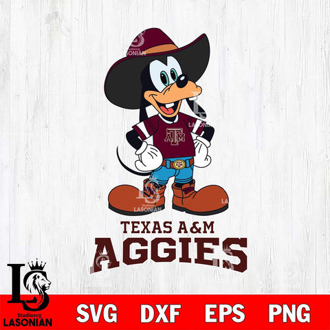 Texas A&M Aggies Goofy Cowboy Sport SVG DXF EPS PNG FILE,NCAA svg ,Football Digital Download,Instant Download, Silhouette