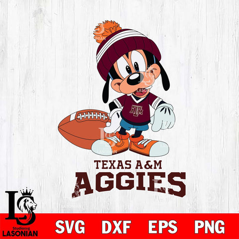 Texas A&M Aggies Goofy Football SVG DXF EPS PNG FILE,NCAA svg ,Football Digital Download,Instant Download, Silhouette