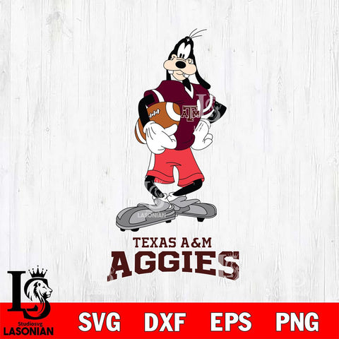 Texas A&M Aggies Goofy Player SVG DXF EPS PNG FILE,NCAA svg ,Football Digital Download,Instant Download, Silhouette