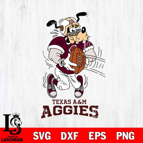 Texas A&M Aggies Goofy Sport Football SVG DXF EPS PNG FILE,NCAA svg ,Football Digital Download,Instant Download, Silhouette