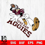 Texas A&M Aggies Goofy rugby player SVG DXF EPS PNG FILE,NCAA svg ,Football Digital Download,Instant Download, Silhouette