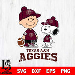 Texas A&M Aggies Peanuts Snoopy Friends Football SVG DXF EPS PNG FILE,Snoopy File Cut, NCAA Digital Download,Instant Download,Christmas Silhouette