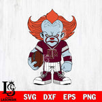Texas A&M Aggies Pennywise Horror Sport 11 Svg Eps Dxf Png File, Digital Download
