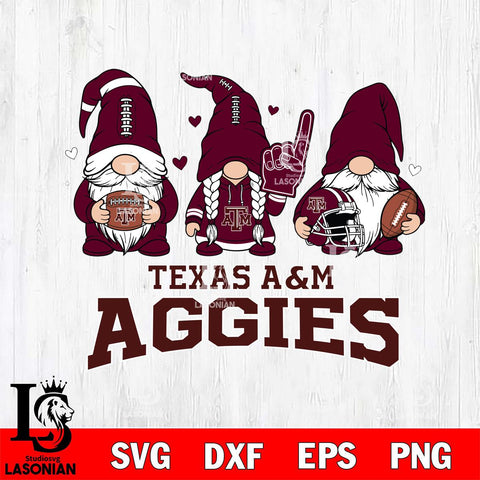 Texas A&M Aggies Rugby Gnome File Cut, NCAA SVG, Digital Download , Criucut , Silhouette