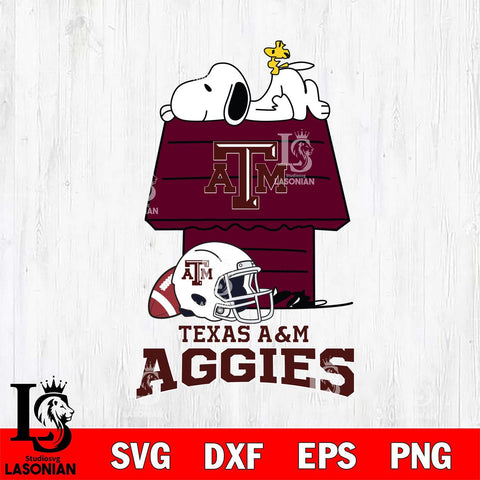 Texas A&M Aggies Snoopy Chill Football SVG DXF EPS PNG FILE,Snoopy File Cut, NCAA Digital Download,Instant Download,Christmas Silhouette