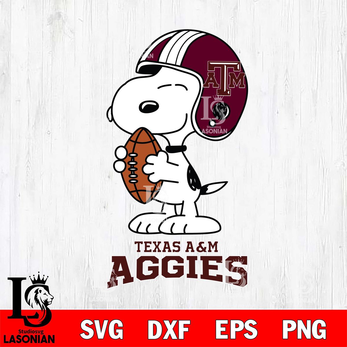 Texas A&M Aggies Snoopy Rugby – lasoniansvg