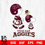 Texas A&M Aggies Snoopy Sport Svg Eps Dxf Png File, Digital Download