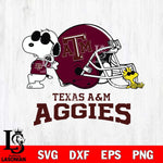 Texas A&M Aggies Snoopy Sport 2 Svg Eps Dxf Png File, Digital Download