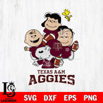 Texas A&M Aggies Snoopy Sport 4 Svg Eps Dxf Png File, Digital Download