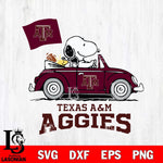 Texas A&M Aggies Snoopy Sport 5 Svg Eps Dxf Png File, Digital Download