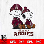 Texas A&M Aggies Snoopy Sport 6 Svg Eps Dxf Png File, Digital Download