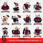 Texas A Jason Voorhees NCAA Bundle 12 SVG Svg Eps Dxf Png File, Digital Download