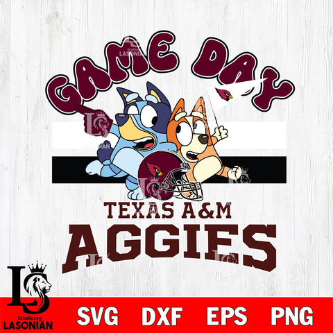 Texas A M Aggies Bluey & Bingo 9 Svg Eps Dxf Png File, NCAA svg, Digital Download, Instant Download