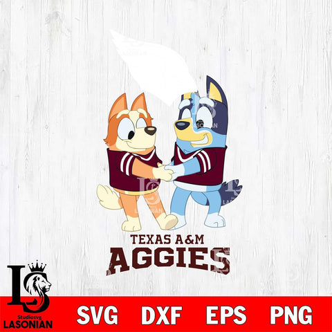 Texas A M Aggies Bluey Chilli Dance Svg Eps Dxf Png File, Digital Download, Instant Download