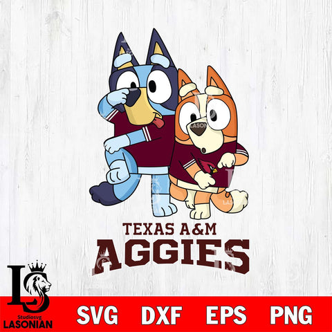 Texas A M Aggies Bluey Chilli Dance Mode Svg Eps Dxf Png File, Digital Download, Instant Download