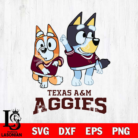 Texas A M Aggies Bluey Chilli Mode Dance Svg Eps Dxf Png File, Digital Download, Instant Download