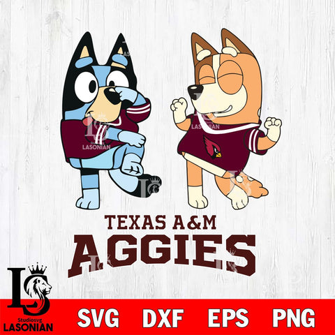 Texas A M Aggies Bluey Chilli Sport Svg Eps Dxf Png File, Digital Download, Instant Download