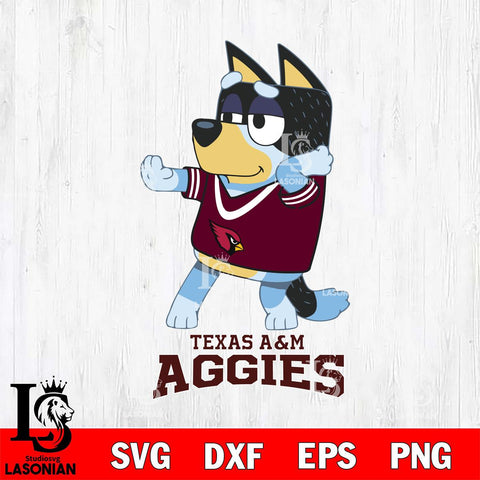 Texas A M Aggies Bluey Dad Dance Svg Eps Dxf Png File, Digital Download, Instant Download