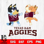 Texas A M Aggies Bluey Dance Svg Eps Dxf Png File, Digital Download, Instant Download