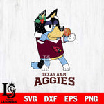 Texas A M Aggies Christmas Bluey Bandit Heeler Cut Files,Bluey Cricut,Christmas Svg , Bluey svg , Digital Download, dxf eps png pdf file
