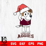 Texas A M Aggies Christmas Bluey Jack Sport Cut Files,Bluey Cricut,Christmas Svg , Bluey svg , Digital Download, dxf eps png pdf file