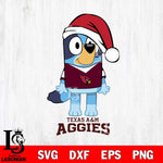 Texas A M Aggies Christmas Bluey Sport Cut Files,Bluey Cricut,Christmas Svg , Bluey svg , Digital Download, dxf eps png pdf file