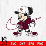Texas A M Aggies Cool Mickey Mouse Svg Eps Dxf Png File, NCAA svg, Digital Download, Instant Download