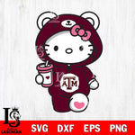 Texas A&M Aggies Cute Hello Kitty Svg Eps Dxf Png File, Digital Download, Instant Download