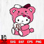 Texas A&M Aggies Cute Hello Kitty 3 Svg Eps Dxf Png File, Digital Download, Instant Download