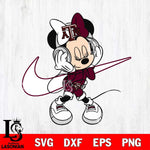 Texas A M Aggies Cute Minnie Mouse Dancing Svg Eps Dxf Png File, NCAA svg, Digital Download, Instant Download