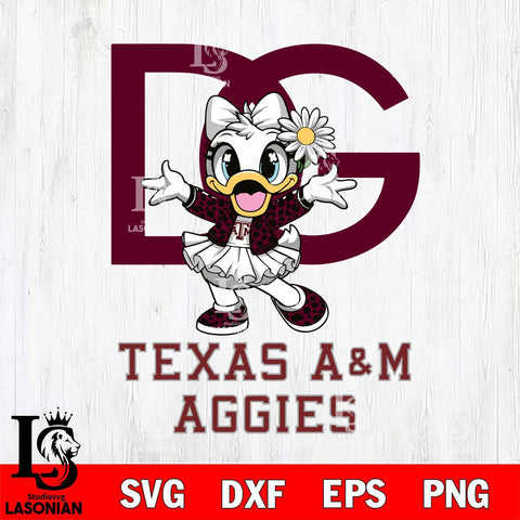 Texas A M Aggies Dolce And Gabbana Daisy Duck Disney Svg Eps Dxf Png File, NCAA svg, Digital Download, Instant Download