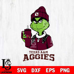 Texas A M Aggies Grinch Football Christmas Cut Files Cricut, Svg Dxf Eps Png file, Digital download , Silhouette