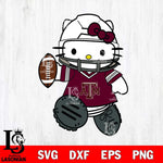Texas A M Aggies Hello Kitty sport Svg Eps Dxf Png File, NCAA svg, Digital Download, Instant Download