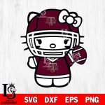 Texas A M Aggies Hello Kitty sport 6 Svg Eps Dxf Png File, NCAA svg, Digital Download, Instant Download