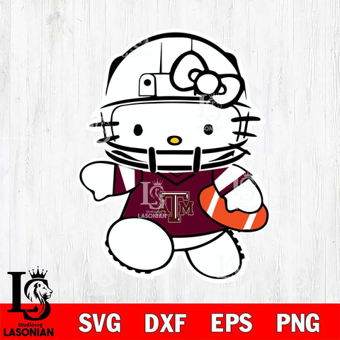 Texas A M Aggies Hello Kitty sport 8 Svg Eps Dxf Png File, NCAA svg, Digital Download, Instant Download