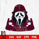Texas A&M Aggies Horror Character Ghostface Sport Svg Eps Dxf Png File, NCAA bundle svg, Digital Download, Instant Download