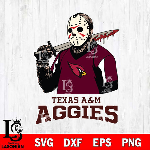 Texas A M Aggies Jason Voorhees 11 Svg Eps Dxf Png File, Digital Download