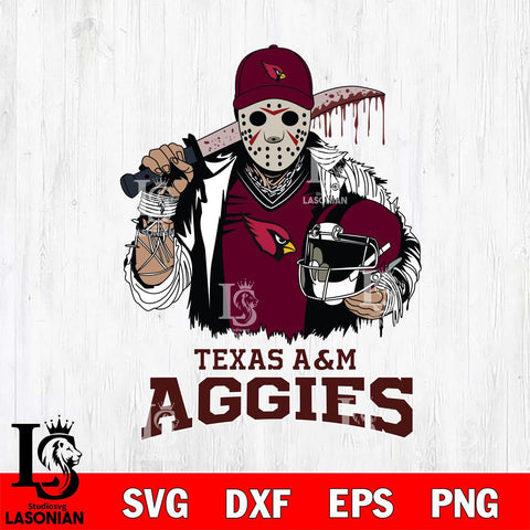 Texas A M Aggies Jason Voorhees 2 Svg Eps Dxf Png File, Digital Download
