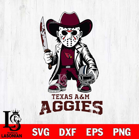 Texas A M Aggies Jason Voorhees 3 Svg Eps Dxf Png File, Digital Download