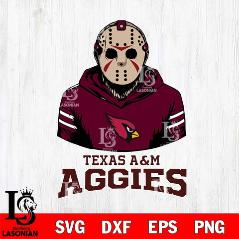 Texas A M Aggies Jason Voorhees 4 Svg Eps Dxf Png File, Digital Download