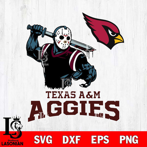 Texas A M Aggies Jason Voorhees 5 Svg Eps Dxf Png File, Digital Download