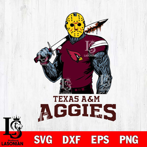 Texas A M Aggies Jason Voorhees 7 Svg Eps Dxf Png File, Digital Download