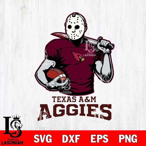 Texas A M Aggies Jason Voorhees 9 Svg Eps Dxf Png File, Digital Download