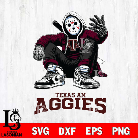 Texas A&M Aggies Jason Voorhees Halloween SVG Svg Eps Dxf Png File, Digital Download, Instant Download